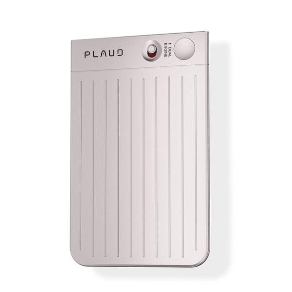 Plaud Note AI recorder, silver-grey, Dual Engine button, for AI note-taking and call recording

