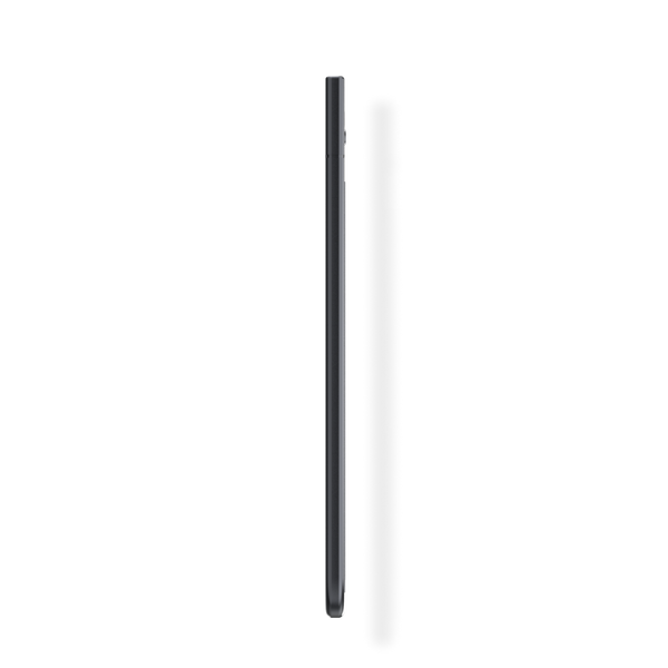 Plaud Note AI voice recorder side view in silver and grey, emphasizing its slim design for easy recording
