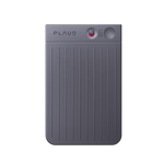 Plaud Note AI voice recorder in dark gray, with the Dual Engine button, ideal for recording meetings and calls.
